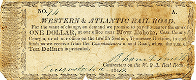 $1 W&A Rhone Smith repair scrip T-2